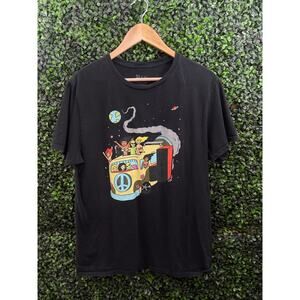 ALab, Black T-Shirt, Peace Van, Alien, Bikini Girls Men’s Size L